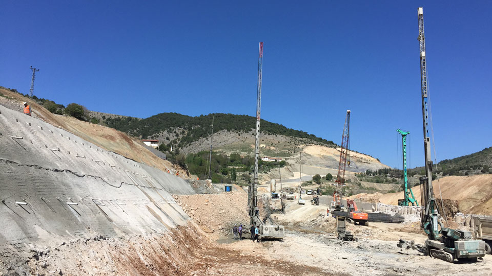 Highways Amasya Peripheral Road Jet Grout Application